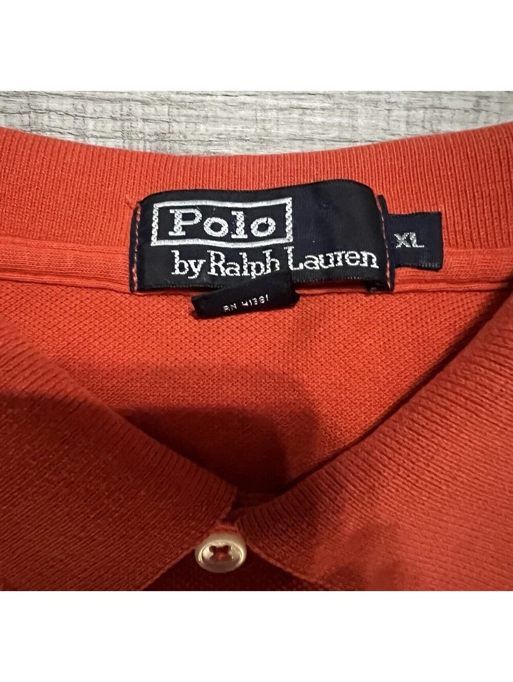 Polo Ralph Lauren Mens XL Orange Classic Fit Polo Shirt